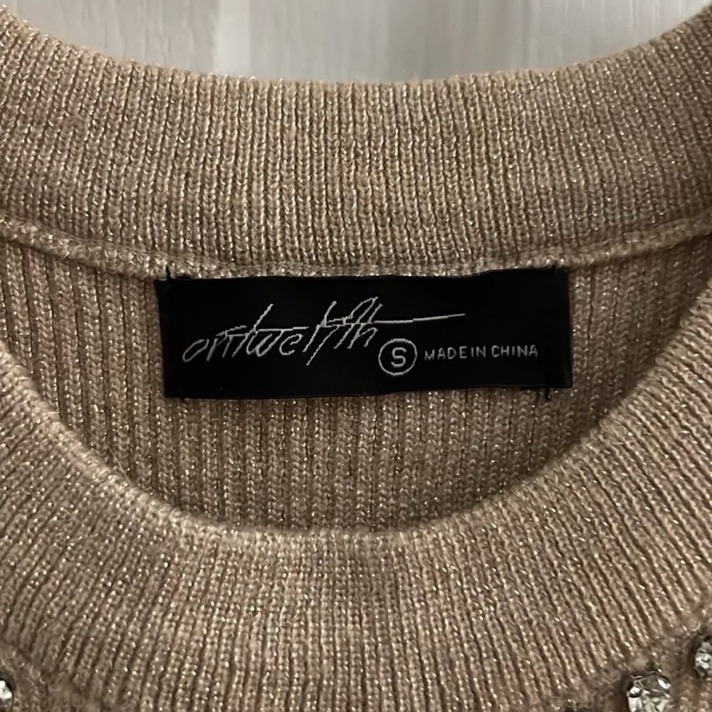 NWOT Vici Embellished Cream Tank - Picture 4 of 4